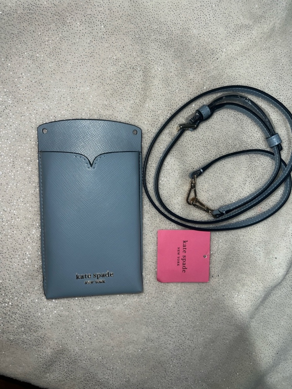 kate spade Light bluish gray Saffiano Crossbody Phone Bag